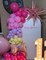8 Pcs Pink Foil Balloons One-Piece 14-pointed Spiky Starburst Balloon(pink)